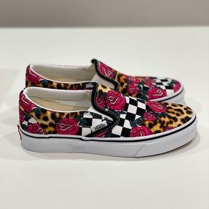 Vans Rose/Animal Slip-on Sneakers